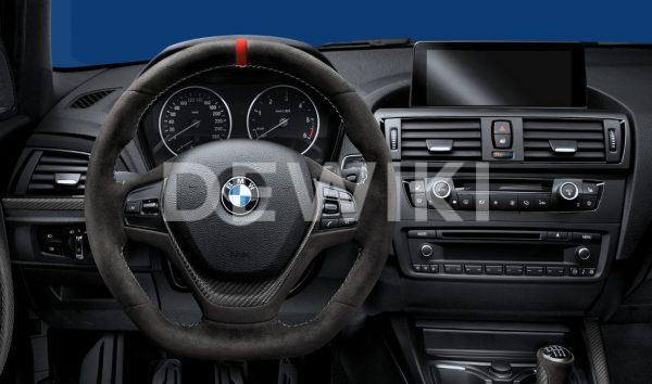 Спортивное рулевое колесо BMW M Performance 1,2, 3 и 4 серия, алькантара с карбоновой вставкой Спортивное рулевое колесо BMW M Performance 1,2, 3 и 4 серия, алькантара с карбоновой вставкой