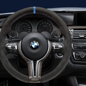 Спортивное рулевое колесо BMW M Performance X5 M и X6 M, алькантара с карбоновой вставкой