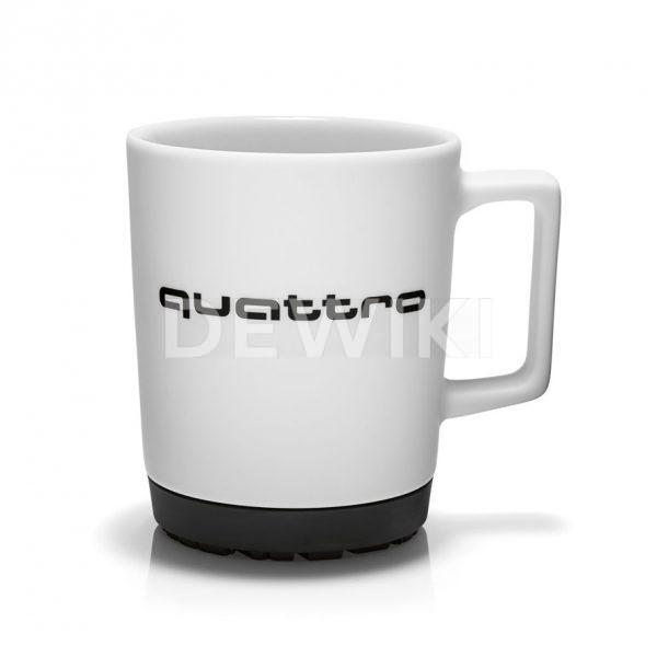 Фарфоровая кружка Audi quattro, White Фарфоровая кружка Audi quattro, White