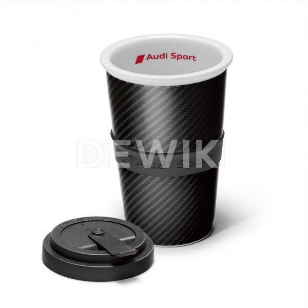 Стакан Audi Sport с покрытием эффекта карбона Стакан Audi Sport с покрытием эффекта карбона