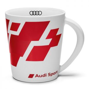 Фарфоровая кружка Audi Sport, White/Red