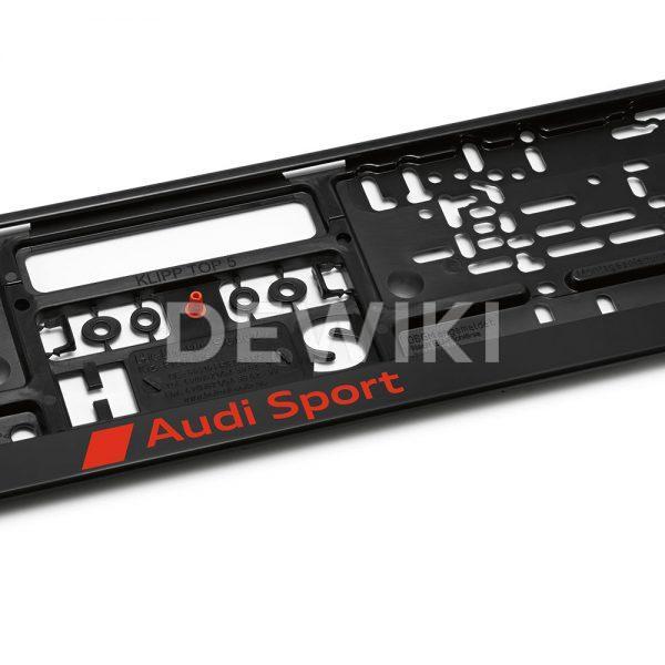 Рамка подномерная Audi Sport, Black Рамка подномерная Audi Sport, Black
