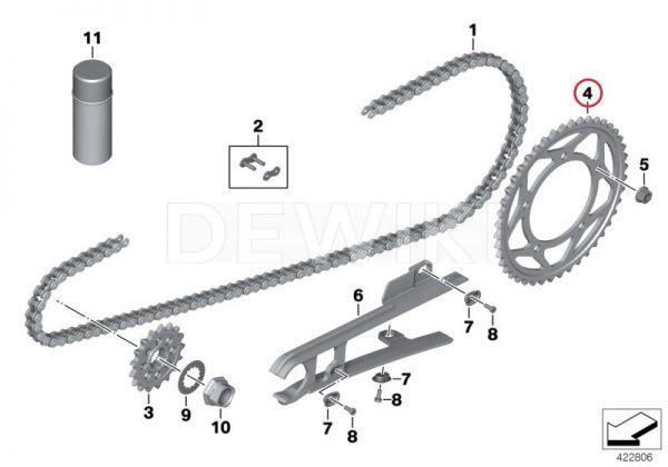 Звезда Z=45 BMW S 1000 R / RR / XR / HP4 2012-2019 год Звезда Z=45 BMW S 1000 R / RR / XR / HP4 2012-2019 год