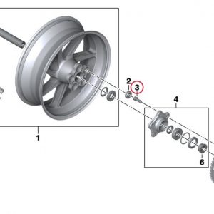 Винт М12х1,5 BMW S 1000 R / RR / XR / HP4 2012-2019 год Винт М12х1,5 BMW S 1000 R / RR / XR / HP4 2012-2019 год