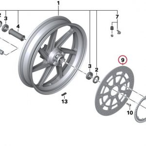 Тормозной диск D=320-5,0MM с заклепками BMW S 1000 R / RR / XR / HP4 2009-2019 год