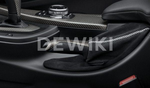 Ручка рычага стояночного тормоза из карбона и чехол из алькантары BMW M Performance F21/F20/F23/F22 1 и 2 серия