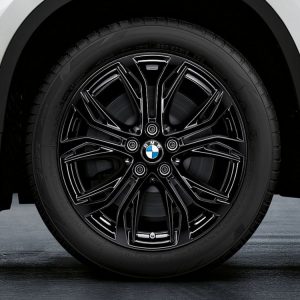 Комплект летних колес в сборе R18 BMW  F48/F49/F39 Y-Spoke 566 Black, Bridgestone Turanza T001 RFT, RunFlat