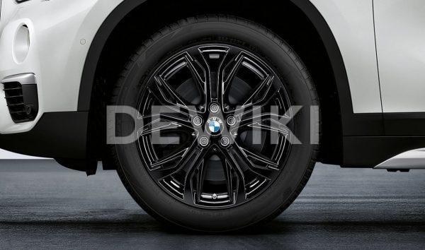 Комплект летних колес в сборе R18 BMW  F48/F49/F39 Y-Spoke 566 Black, Bridgestone Turanza T001 RFT, RunFlat