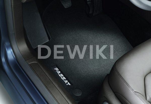 Коврики в салон Volkswagen Passat (B6) 2005-2010 / CC 2008-2011, текстильные Premium передние и задние, черные