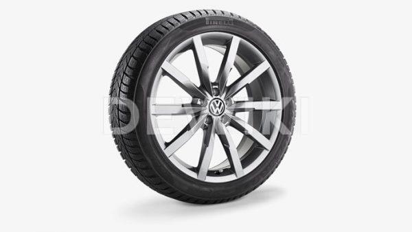 Зимнее колесо в сборе VW Passat в дизайне Monterey, 235/45 R18 98V XL, Galvano gray, 8.0J x 18 ET44 Зимнее колесо в сборе VW Passat в дизайне Monterey, 235/45 R18 98V XL, Galvano gray, 8.0J x 18 ET44