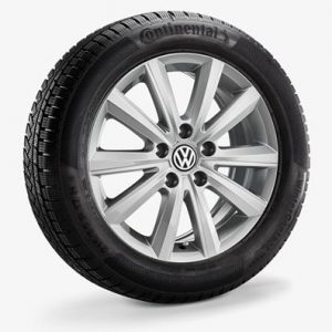 Зимнее колесо в сборе VW Arteon в дизайне Merano, 215/55 R17 94H, Silver, 7.0J x 17 ET38 Зимнее колесо в сборе VW Arteon в дизайне Merano, 215/55 R17 94H, Silver, 7.0J x 17 ET38