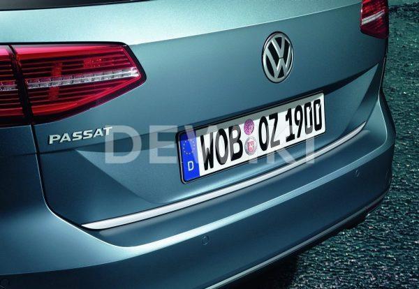 Накладка на крышку багажника Volkswagen Passat (B8) Variant, хромированная Накладка на крышку багажника Volkswagen Passat (B8) Variant, хромированная