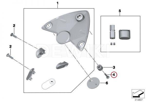 Винт M5X30MM с потайной головкой BMW Винт M5X30MM с потайной головкой BMW