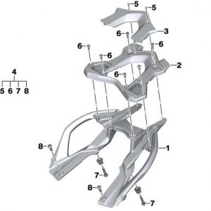 Нижняя часть багажной полки BMW R 1200 / 1250 / R / RS Нижняя часть багажной полки BMW R 1200 / 1250 / R / RS