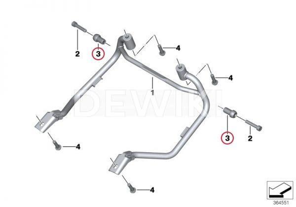 Винт с грибовидной головкой BMW R 1200 R / RS 2014-2019 год Винт с грибовидной головкой BMW R 1200 R / RS 2014-2019 год