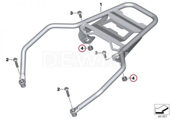 Втулка центрального алюминиевого кофра BMW R 1200 GS / Adventure 2013-2018 год Втулка центрального алюминиевого кофра BMW R 1200 GS / Adventure 2013-2018 год