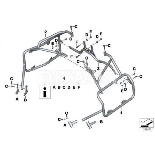 Соединительная труба алюминевых дуг крепления кофров BMW F 800 GS / Adventure 2007-2018 год Соединительная труба алюминевых дуг крепления кофров BMW F 800 GS / Adventure 2007-2018 год
