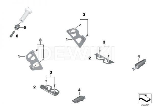 Подножки пассажира BMW C 600 / 650 Sport 2013-2018 год Подножки пассажира BMW C 600 / 650 Sport 2013-2018 год