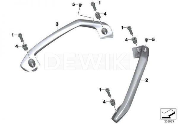 Рукоятка багажной площадки BMW C 600 / 650 Sport / C evolution, правая Рукоятка багажной площадки BMW C 600 / 650 Sport / C evolution, правая