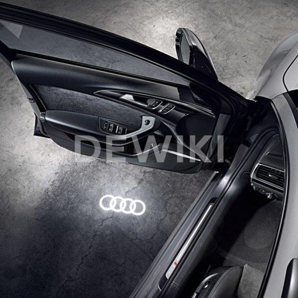 Светодиодная подсветка порогов, кольца Audi LED, широкий разъем