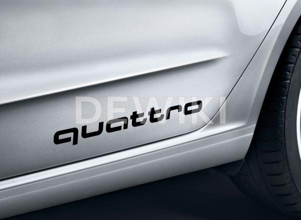 Декоративная пленка Audi с надписью «quattro», Black