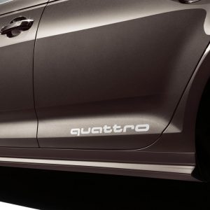 Декоративная пленка Audi с надписью «quattro, Silver Декоративная пленка Audi с надписью «quattro, Silver