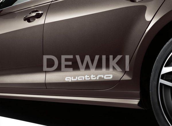 Декоративная пленка Audi с надписью «quattro, Silver