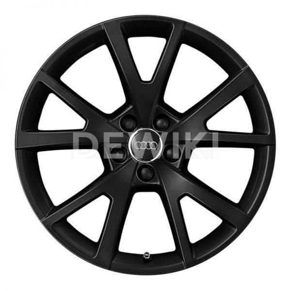 Алюминиевый литой диск R18 дизайн 5 V-образных спиц Audi, Matt Black, 7,5J x 18 ET37