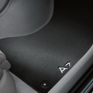 Комплект велюровых ковриков Audi A7 (4G), контрастная надпись