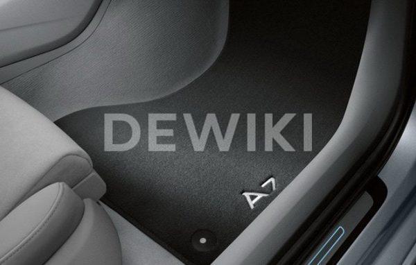 Комплект велюровых ковриков Audi A7 (4G), контрастная надпись Комплект велюровых ковриков Audi A7 (4G), контрастная надпись