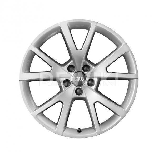 Алюминиевый литой диск R19 дизайн 5 V-образных спиц Audi, Brilliant Silver, 8,0J x 19 ET26
