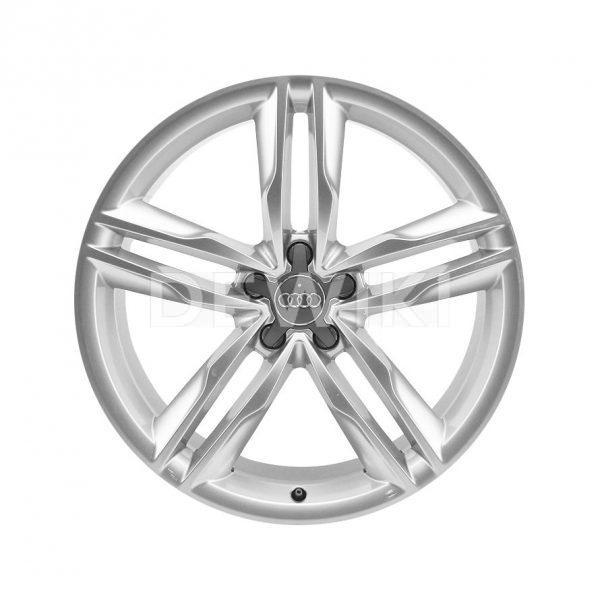 Алюминиевый литой диск R20 дизайн 5  двойных спиц Audi, Brilliant Silver, 9,0J x 20 ET37