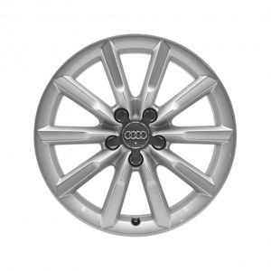 Алюминиевый литой диск R19 в 10-спицевом дизайне Audi, Brilliant Silver, 8,5J x 19 ET32