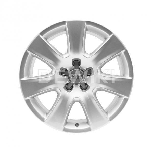 Алюминиевый литой диск R18 в 7-спицевом дизайне Audi, Brilliant Silver, 7,5J x 18 ET26