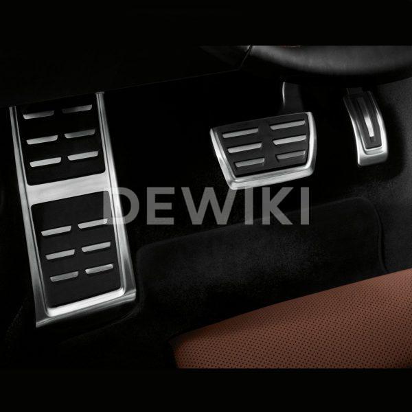 Накладки на педали Audi А8 (4H), для АКПП с опорой для ноги Накладки на педали Audi А8 (4H), для АКПП с опорой для ноги
