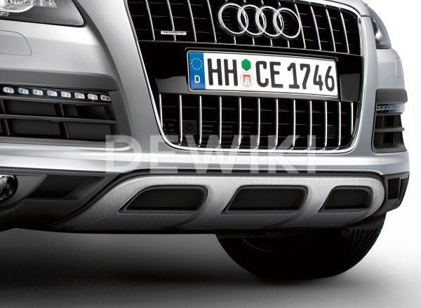 Передний фартук Offroad Audi Q7 (4L), с защитным брусом из нержавеющей стали