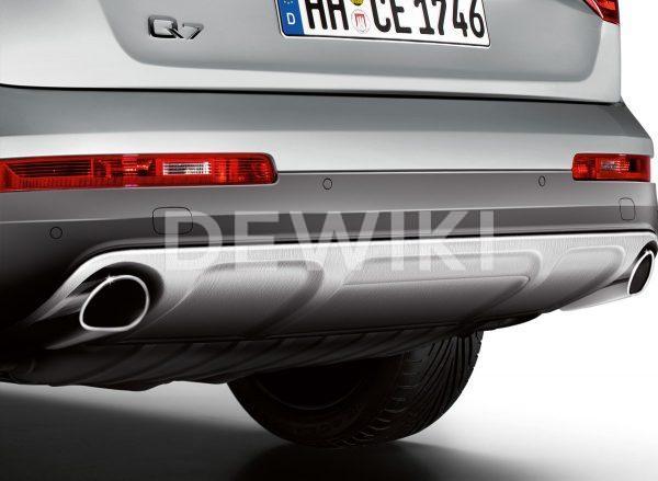 Дизайн-пакет Offroad: задний фартук Audi Q7 (4L), для автомобилей с системой помощи при парковке