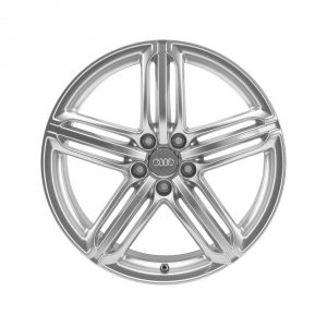 Алюминиевый литой диск R21 дизайн 5 сегментных спиц Audi, Brilliant Silver, 10,0J x 21 ET44