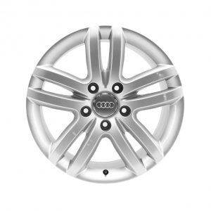 Алюминиевый литой диск R18 дизайн 5 двойных спиц Audi, Silver, 8,5J x 18 ET58