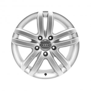 Алюминиевый литой диск R18 дизайн 5 двойных спиц Audi, Silver, 8,5J x 18 ET58 Алюминиевый литой диск R18 дизайн 5 двойных спиц Audi, Silver, 8,5J x 18 ET58