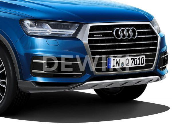 Нижняя часть переднего бампера Offroad Audi Q7 (4M), с защитным брусом из нержавеющей стали Нижняя часть переднего бампера Offroad Audi Q7 (4M), с защитным брусом из нержавеющей стали
