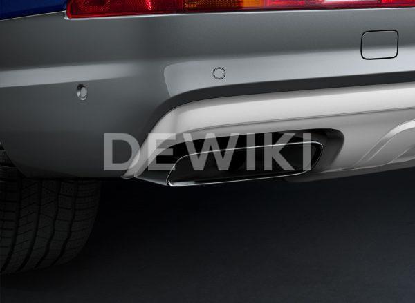 Спортивные насадки на выхлопную трубу Audi Q7 (4M), для автомобилей с двигателем 3.0 TFSI и одинарной выхлопной трубой, левой/правой, черные Спортивные насадки на выхлопную трубу Audi Q7 (4M), для автомобилей с двигателем 3.0 TFSI и одинарной выхлопной трубой, левой/правой, черные