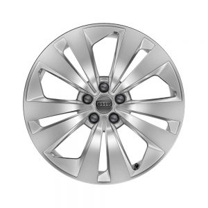 Алюминиевый литой диск R19 5 двойных спиц Audi, Brilliant Silver, 8,5J x 19 ET20