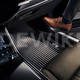 Резиновые передние коврики Audi A8 / S8 (4N/D5), контрастная надпись Резиновые передние коврики Audi A8 / S8 (4N/D5), контрастная надпись