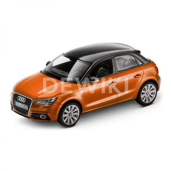 Модель в миниатюре Audi A1 Sportback, Samoa orange, масштаб 1:43