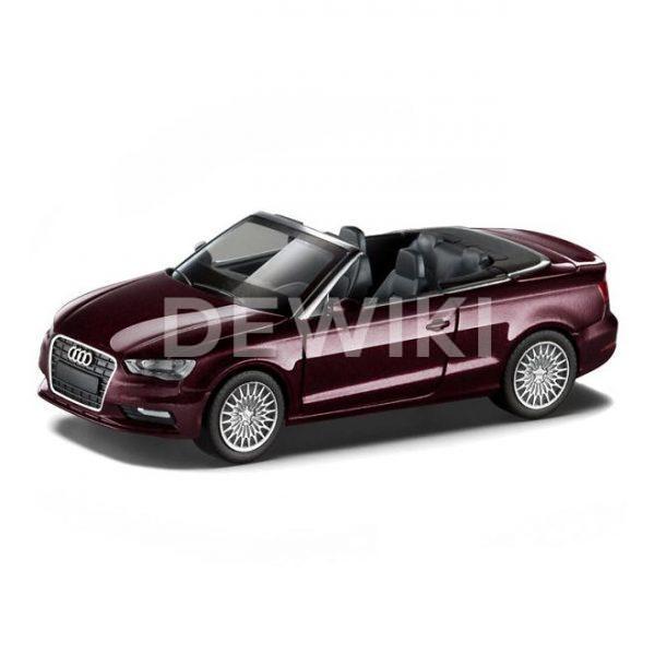 Модель в миниатюре Audi A3 Cabriolet, Shiraz Red, масштаб 1:87 Модель в миниатюре Audi A3 Cabriolet, Shiraz Red, масштаб 1:87