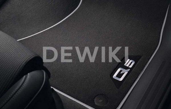 Велюровые передние коврики Audi Q5 (8R), контрастная надпись