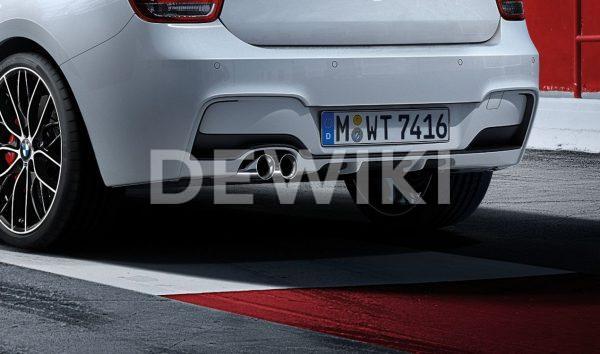 Задний диффузор BMW M Performance черного матового цвета F20/F21 1 серия