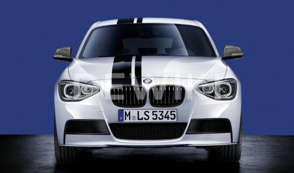 Передняя накладка BMW M Performance черного матового цвета F21/F20 1 серия