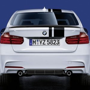 Задний диффузор BMW M Performance черного матового цвета F30/F31 3 серия